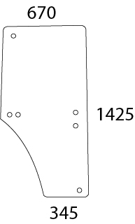 Türscheibe rechts, grün - Detail 1
