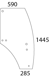 Türscheibe rechts, grün - Detail 1