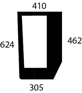 Frontscheibe unten links, grün - Detail 1