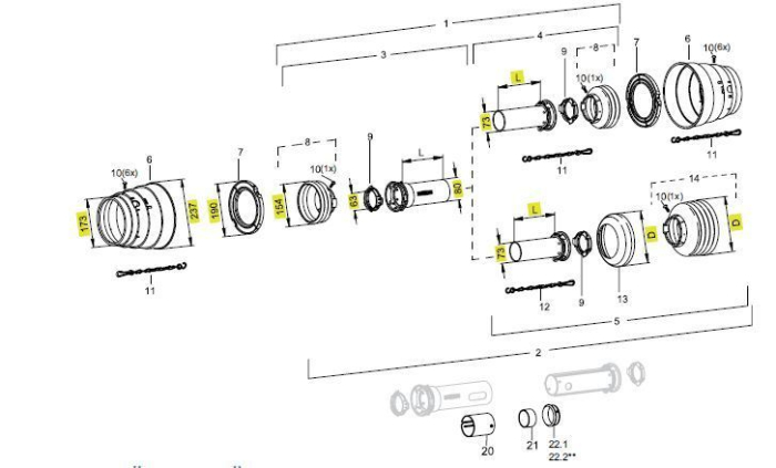 Gleitring SD25 2580 190x13x127 - Detail 1