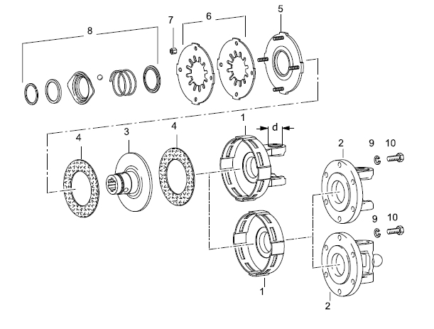 Clutch housing 2300 - Detail 1