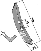 Schar 300 mm, für Väderstad, Pöttinger, Köckerling Allrounder, Carré - More 2