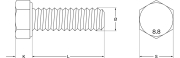 Sechskantschraube mit Gewinde bis Kopf M10x65 DIN 933 - More 2