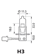 Halogenlampe H3 Vision 12V 55W PK22s - More 2