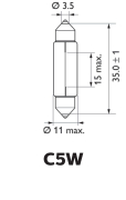 Sofitte C5W 12V  SV8,5 VE10 - More 2