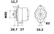 Generator 14V 33A - More 2