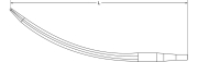 Silozinken gebogen, Vierkant, L= 810 mm, M20 x 1,5 mm - More 2