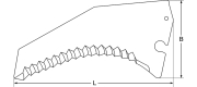 Ladewagenmesser, 535 x 240 x 6 mm, für Krone - More 2
