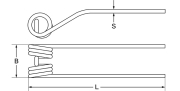 Kreiselheuer-Zinken, 375 x 100 x 9 mm, für Krone - More 2