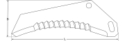 Ladewagenmesser, 433 x 145 x 5,5 mm, für Pöttinger - More 2