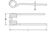 Kreiselheuer-Zinken - creme, 386 x 102 x 9,5 mm, für Pöttinger - More 2