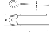 Kreiselheuer-Zinken - creme, 415 x 102 x 10 mm, für Pöttinger - More 2