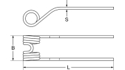 Kreiselheuer-Zinken, 385 x 105 x 9,5 mm, für Stoll - More 2