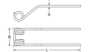 Kreiselheuer-Zinken - grau, 388 x 103 x 9 mm, für Stoll - More 2