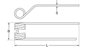 Kreiselheuer-Zinken - grün, 388 x 100 x 9,5 mm, für Claas - More 2