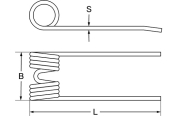 Pick-up Zinken - schwarz, 190 x 76 x 5 mm, für Clase - More 2