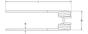 Kreiselheuer-Zinken - rot, 380 x 96 x 9,5 mm, für Claas - More 2