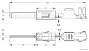 Blade receptacle, TE Connectivity, 0.2-0.5 mm² (50 pieces) - More 2