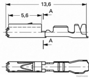 Blade receptacle, TE Connectivity, 0.5-0.75 mm² (50 pieces) - More 2