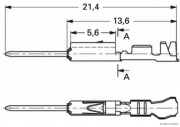 Blade receptacle, TE Connectivity, 0.2-0.5 mm² (50 pieces) - More 2