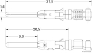 Rundstecker AMP Tyco Type III+ 1,6 0,5-1,5mm² (50 Stück) - More 2