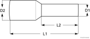 Kabelendhülse gelb 1,0mm² (100 Stück) - More 2