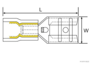 Flachsteckhülse teilisoliert gelb 6,3mm f. 4,0-6,0mm² (100 Stück) - More 2