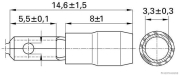 Blade terminal, partially insulated, red, 6.3 mm, for 0.5-1.0 mm², (100 pieces) - More 2