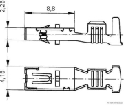 Blade receptacle, tin-plated, SLK 2.8, 0.5-1.0 mm² (50 pieces) - More 2