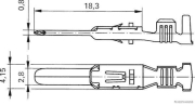 Blade terminal, tin-plated, SLK 2.8, 0.5-1.0 mm² (50 pieces) - More 2