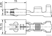 Blade receptacle, silver-plated,  LSK 8 ELA, 4.0-6.0 mm² (50 pieces) - More 2