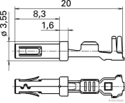 Rundsteckhülse verzinnt  LKS1,5 0,5-1,0mm² (50 Stück) - More 2