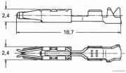 Blade receptacle, AMP Tyco MT I 1.6, 0.5-1.0 mm² (50 pieces) - More 2