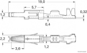 Blade receptacle, AMP Tyco MT II 1.6, 0.5-1.0 mm² (50 pieces) - More 2