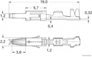 Blade receptacle, AMP Tyco MT II ELA 1.6, 0.5-1.0 mm² (50 pieces) - More 2