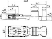 Blade receptacle, tin-plated, SLK 5.8, 1.5-2.5 mm² (50 pieces) - More 2
