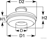 Dichtstopfen Schwarz,  Ø 33X42, h=22mm (10 Stück) - More 2