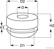 Dichtstopfen Schwarz,  Ø 7X11, h=6,5mm (50 Stück) - More 2