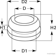 Dichtstopfen Schwarz,  Ø 14X18X26, h=12mm (25 Stück) - More 2