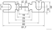 Strip fuses, 11 mm, 80V/200A (1 piece) - More 2