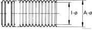 Corrugated pipe, Poyflex, closed, black, Ø 25.5/21.2 mm (50 metres) - More 2