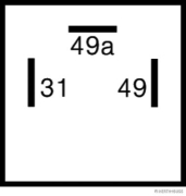 Flasher unit, 12V/2/4x21+4W, 3-pole - More 2