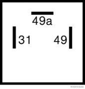 Flasher unit, 12V/2/4x21+4W, 3-pole - More 2