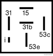Relais Wisch-Wasch-Intervall 12V/5A 6polig - More 2