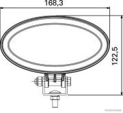 LED-Arbeitsscheinwerfer , Alu-gehäuse, lumen=2400, IP69K - More 2