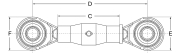 Gewindeoberlenker standard, Kat. 2, L= 575 - 835 mm, M30 x 3,5 mm - More 2