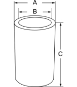 Oberlenker Reduzierbuchse, Kat. 1-2, Ø 25,4 mm - More 2