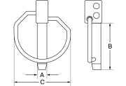 Sicherheits-Klappstecker, 5,5 x 42 x 52 mm - More 2