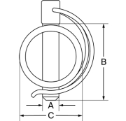 Rohrklappstecker, 10 x 50 x 45 mm - More 2