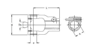 Shaft yoke wide angle AG 2280 - More 2